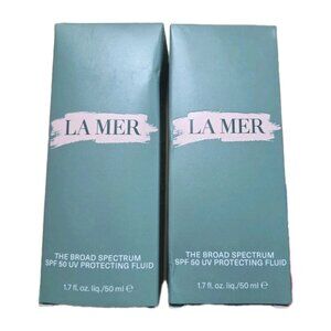 2 Pack La Mer-The Broad Spectrum SPF 50 UV Protecting Fluid 1.7oz/50ml NIB